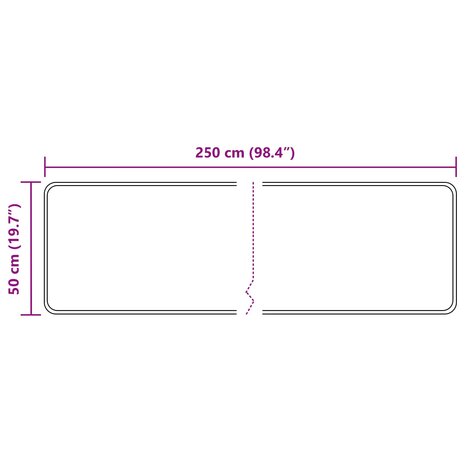 Vloerkleedloper MARSA Wit 50 x 250 cm Polyester en PVC 7
