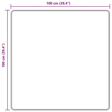 Vloerkleedloper MARSA Zwart 100 x 100 cm Polyester en PVC 7