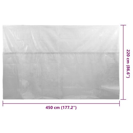 Zwembadfolie solar drijvend 450x220 cm PE grijs 6
