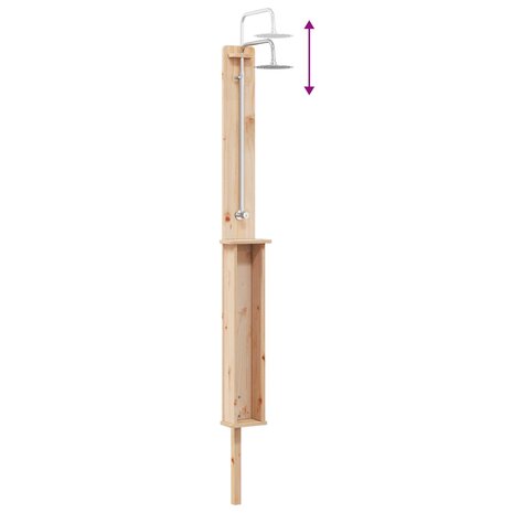 Buitendouche Naturel 24 x 19 x 246 cm Massief grenenhout 9