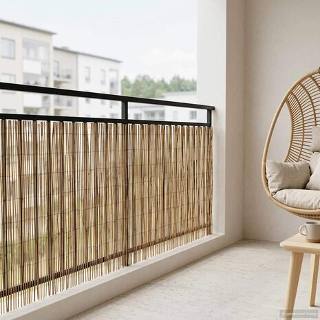 Tuinhek Gecarboniseerd riet 500 x 100 cm 1
