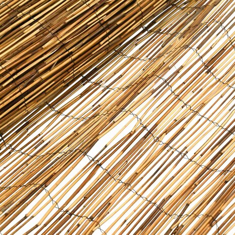 Tuinhek Ge&euml; carboniseerd 400 x 90 cm Riet 4