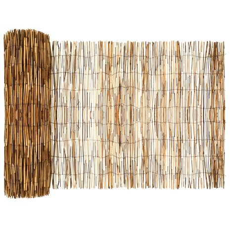 Tuinhek Ge&euml; carboniseerd 1000 x 80 cm Riet 2