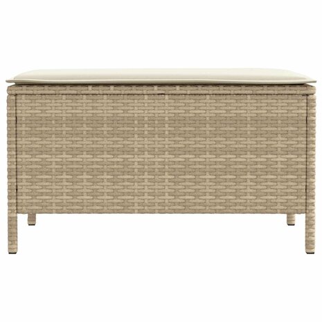 Tuinvoetenbank Beige en Cr&egrave;me 80 x 38 x 42 cm PE Rattan 4