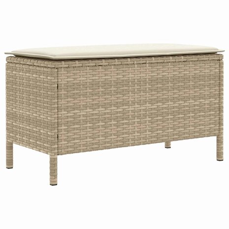 Tuinvoetenbank Beige en Cr&egrave;me 80 x 38 x 42 cm PE Rattan 6