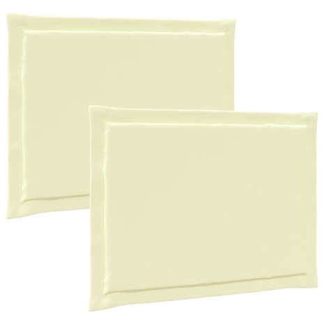 Zitkussens 2 st. Cr&egrave;me 47 x 36 x 2 cm Polyester 2