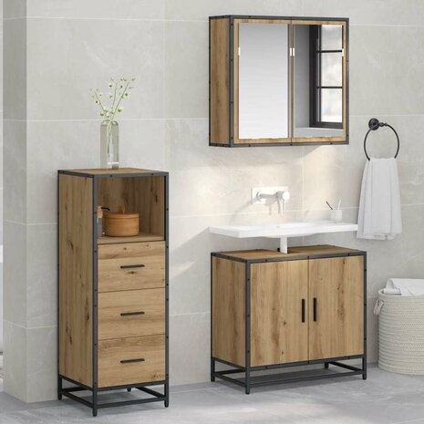Badkamermeubelset Artisan Eiken 35 x 37,5 x 100 cm Bewerkt hout 1