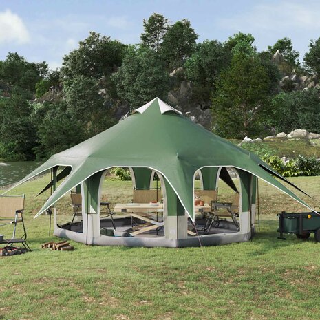 Gezinstent Groen 5-persoons 185T Polyester met PU Coating 1