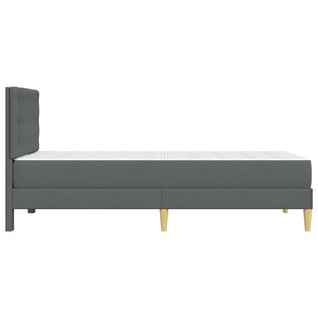 Bedframe met matras met hoofdeinde Donkergrijs 80 x 200 cm Stof 7