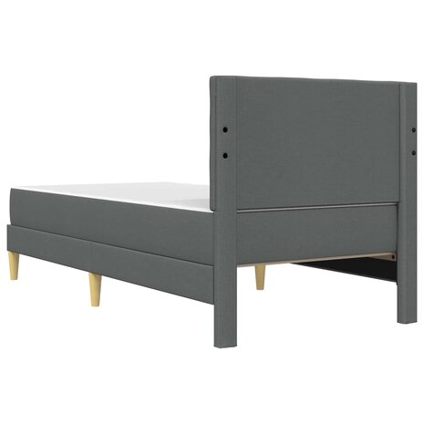 Bedframe met matras met hoofdeinde Donkergrijs 80 x 200 cm Stof 8