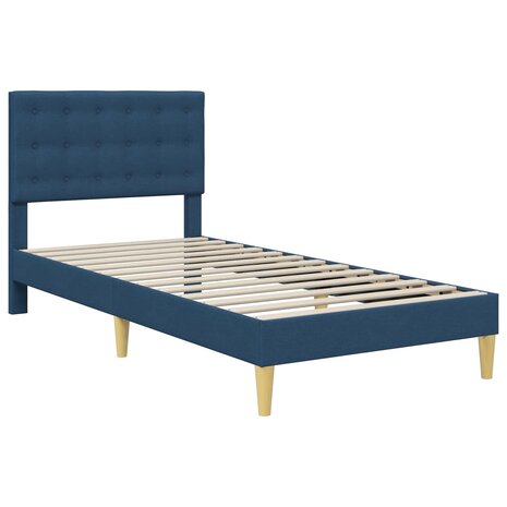 Bedframe met matras met hoofdeinde Blauw 80 x 200 cm Stof 4