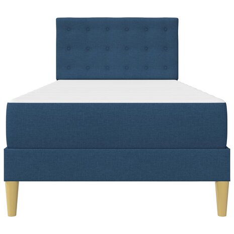 Bedframe met matras met hoofdeinde Blauw 80 x 200 cm Stof 6