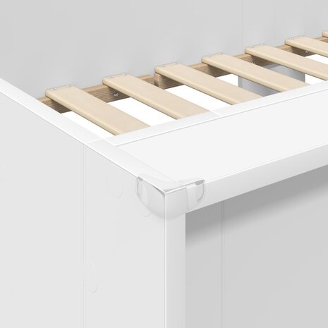 Stapelbed voor Kinderen met opslag Wit 75 x 190 cm Bewerkt hout 8
