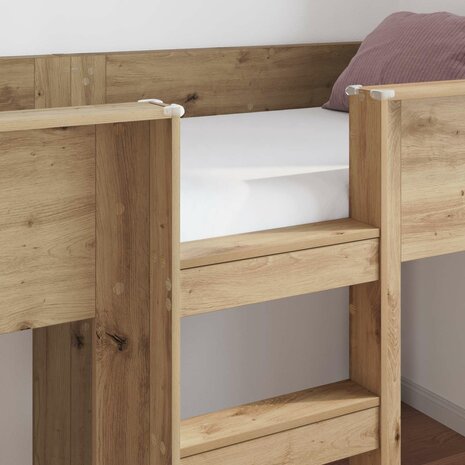 Stapelbed voor Kinderen Artisan Eiken 75 x 190 cm Bewerkt hout 3