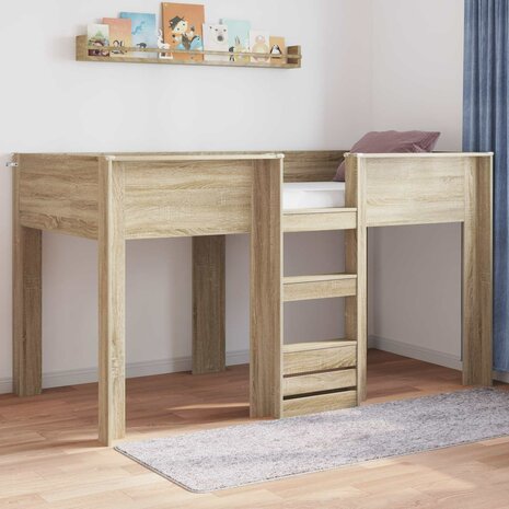 Stapelbed voor Kinderen Sonoma Eiken 80 x 200 cm Bewerkt hout 1