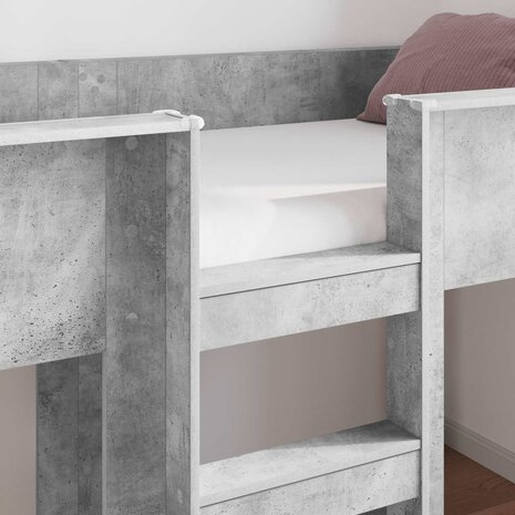 Stapelbed voor Kinderen Beton Grijs 80 x 200 cm Bewerkt hout 3