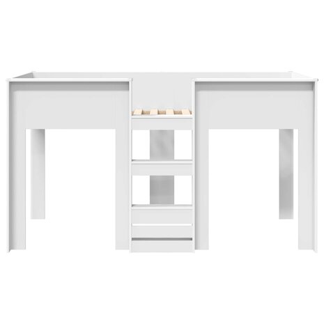 Stapelbed voor Kinderen met opslag Wit 90 x 200 cm Bewerkt hout 5