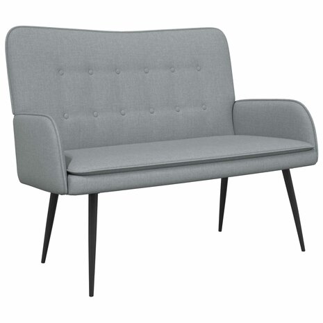 2-Zits Sofa Lichtgrijs 115 x 61 x 87 cm Stof 2