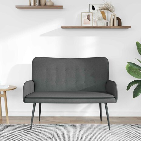 2-Zits Sofa Donkergrijs 115 x 61 x 87 cm Stof 3