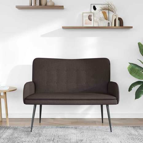 2-Zits Sofa Donkerbruin 115 x 61 x 87 cm Stof 3