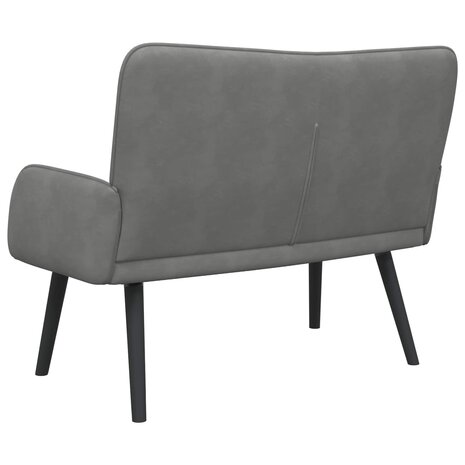 Twee Persoons Sofa Donkergrijs 115 x 61 x 87 cm Fluweel 6