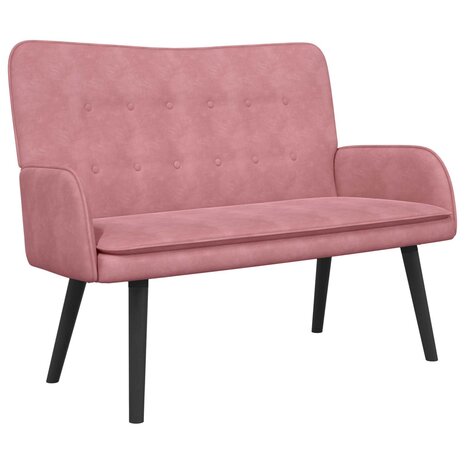 Twee Persoons Sofa Roze 115 x 61 x 87 cm Fluweel 2