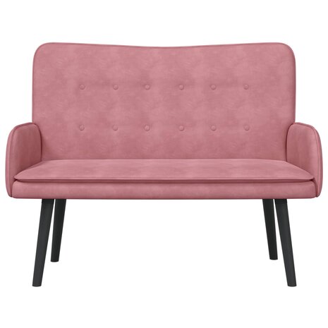 Twee Persoons Sofa Roze 115 x 61 x 87 cm Fluweel 4