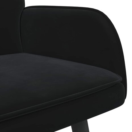 Twee Persoons Sofa Zwart 115 x 61 x 87 cm Fluweel 7