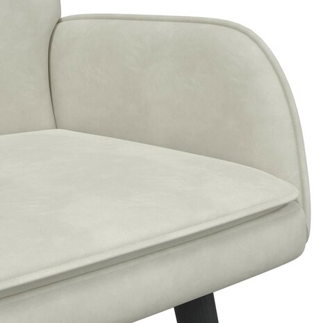 Twee Persoons Sofa Cr&egrave;me 115 x 61 x 87 cm Fluweel 5