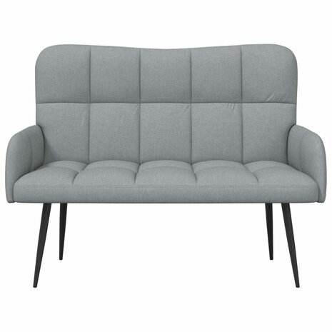 Twee Persoons Sofa Lichtgrijs 115 x 61 x 87 cm Stof 4