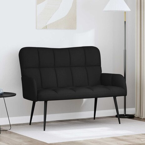 Twee Persoons Sofa Zwart 115 x 61 x 87 cm Stof 1