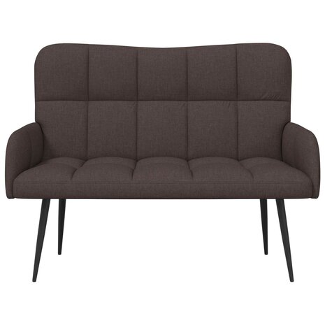 Twee Persoons Sofa Donkerbruin 115 x 61 x 87 cm Stof 4