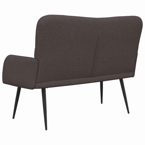 Twee Persoons Sofa Donkerbruin 115 x 61 x 87 cm Stof 6
