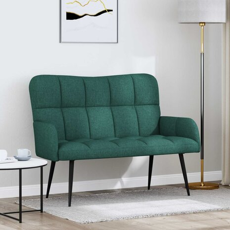Twee Persoons Sofa Donkergroen 115 x 61 x 87 cm Stof 1