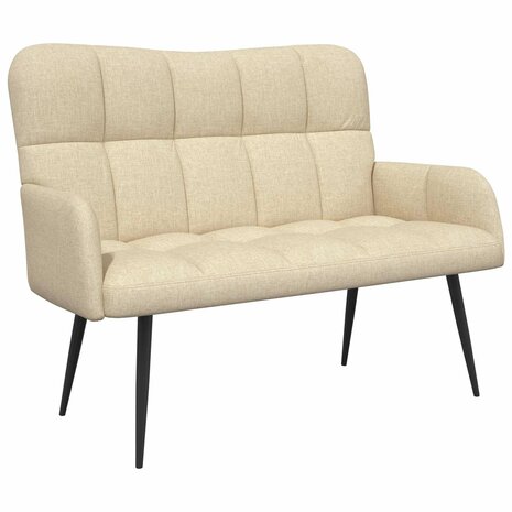Twee Persoons Sofa Cr&egrave;me 115 x 61 x 87 cm Stof 2