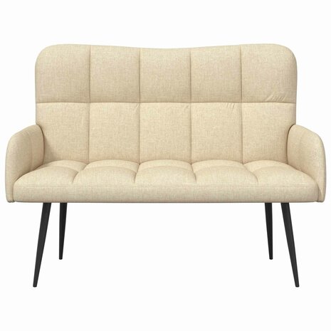Twee Persoons Sofa Cr&egrave;me 115 x 61 x 87 cm Stof 4