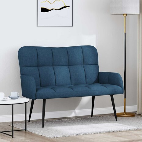 Twee Persoons Sofa Blauw 115 x 61 x 87 cm Stof 1