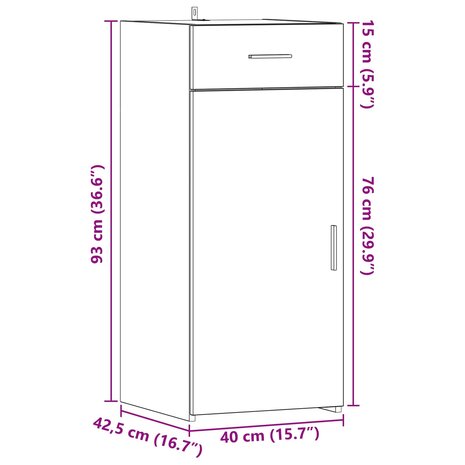 Opbergkast Oud Hout 40 x 42,5 x 93 cm Bewerkt hout 10