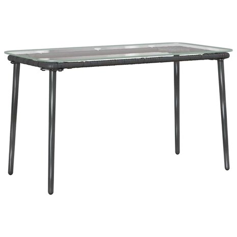Tuintafel Zwart 80 x 40 x 45 cm poly rattan 2