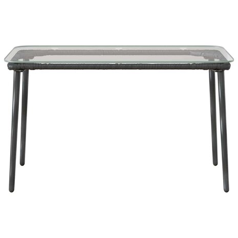 Tuintafel Zwart 80 x 40 x 45 cm poly rattan 4