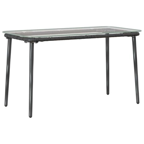 Tuintafel Zwart 80 x 40 x 45 cm poly rattan 6