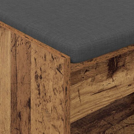 Halbank Oudhout 63 x 38 x 45 cm Ge&iuml;ndustrialiseerd hout en stof 8