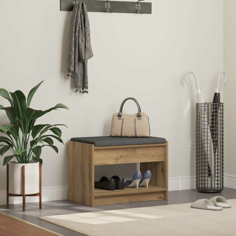 Halbank met kussen met plank Artisan Eik 63 x 38 x 45 cm 1