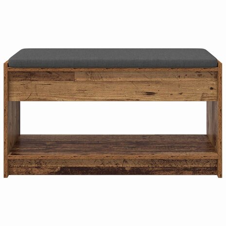 Halbank Oudhout 83 x 38 x 45 cm Ge&iuml;ndustrialiseerd hout en stof 5