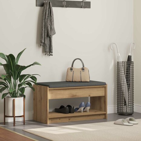 Halbank met kussen met plank Artisan Eik 83 x 38 x 45 cm 1