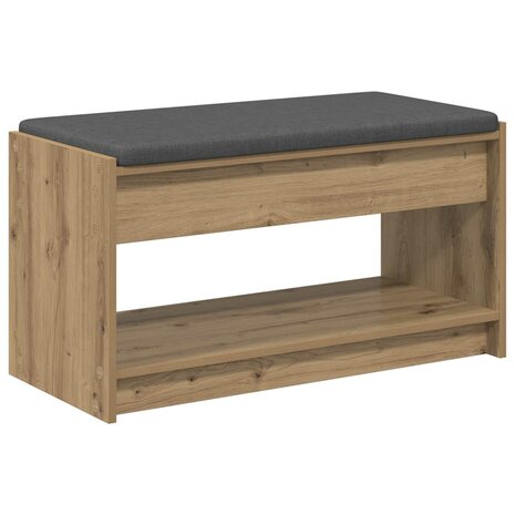 Halbank met kussen met plank Artisan Eik 83 x 38 x 45 cm 2