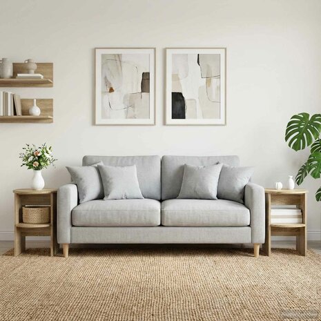Bijzetkast Sonoma Eiken &Oslash;40 x 50 cm Geconstrueerd hout 4