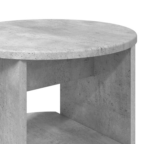 Bijzetkast 2 pcs Beton Grijs &Oslash;40 x 50 cm Geconstrueerd hout 9
