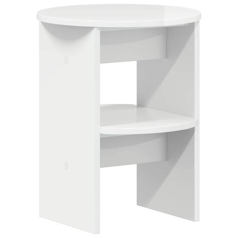 Bijzetkast 2 pcs Hoogglans Wit &Oslash;40 x 50 cm Geconstrueerd hout 4