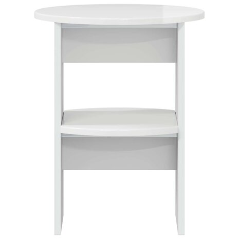 Bijzetkast 2 pcs Hoogglans Wit &Oslash;40 x 50 cm Geconstrueerd hout 5